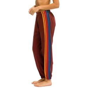 5 STRIPE SWEATPANTS - CLARET 2 Aviator Nation